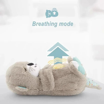 Soothing Breathing Otter Toy - Sleep Partner with Light