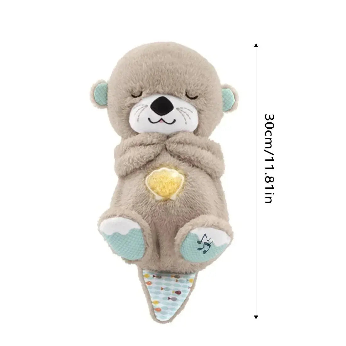 Soothing Breathing Otter Toy - Sleep Partner with Light